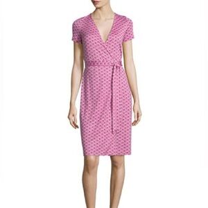 Diane von Furstenberg Pink Wrap Dress